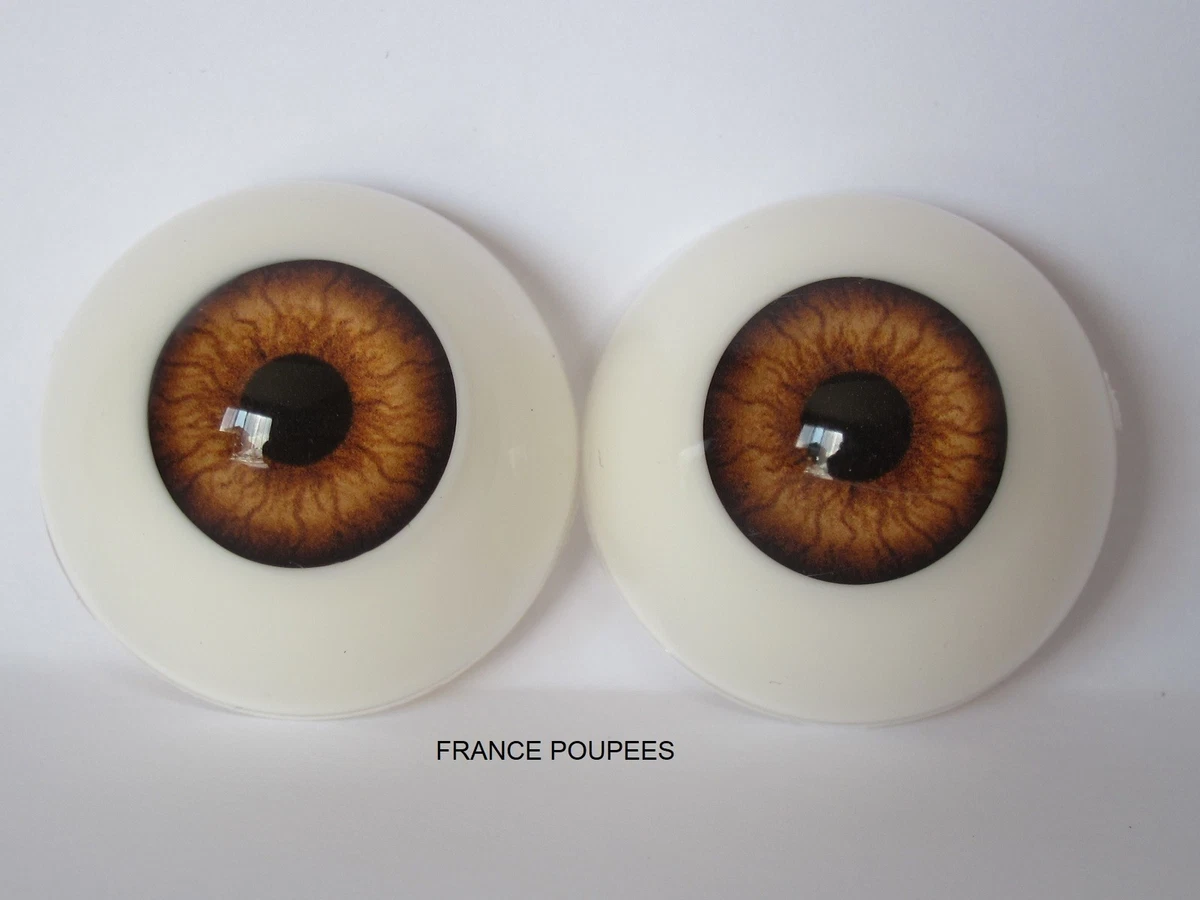Yeux De Poupée Ancienne En Verre Massif - Bleu - 14mm - NEUF