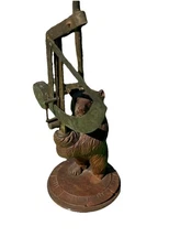 Antique Black Forest Carved Bear Postage Scale, chipped left ear