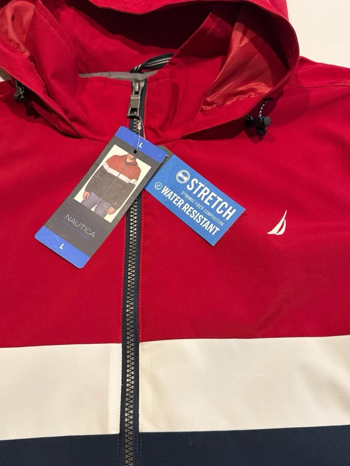 Chaqueta grande con cremallera Nautica para hombre - Resistente al agua - Envío rápido - ¡Nueva con etiquetas! Foto 3 de 4