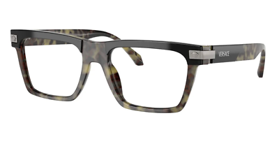 New VERSACE Eyeglasses MOD. 3354 5458 55-18 145 Black & Havana