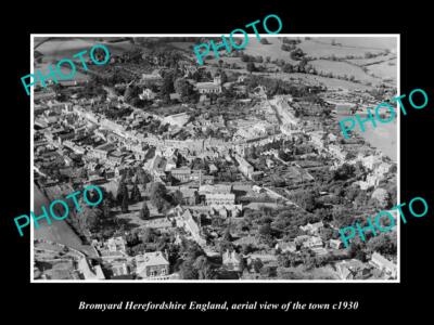 OLD LARGE HISTORIC PHOTO OF BROMYARD ENGLAND AERIAL VIEW OF THE TOWN 1930 5