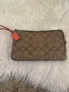 coach f16109 double zip wallet