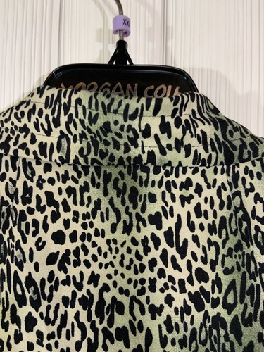 Erin London Damenjacke Größe L grün Animalprint mit 3/4 Puffärmeln - Bild 12 von 14