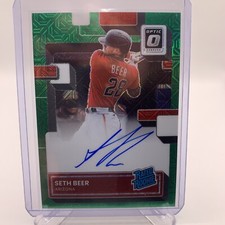 2022 Panini Donruss Optic Choice SETH BEER Prizm GREEN RC AUTO 19/88 D'backs