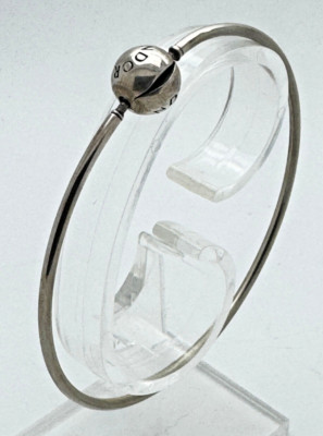 Genuine Pandora Beads Moments Bangle Silver Charms 6cm Silver Bangle No.5p