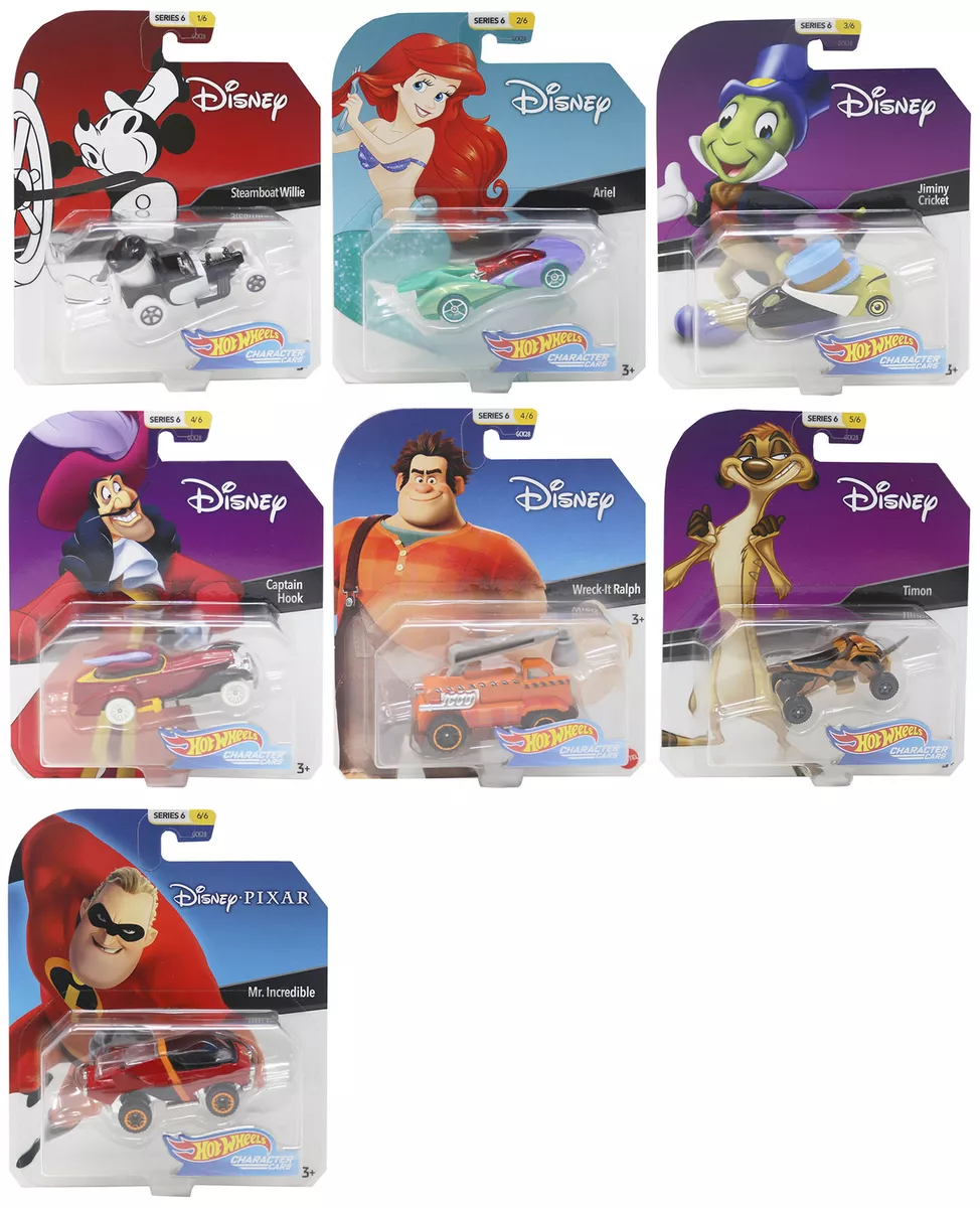 Disney character shop cars hot wheels
