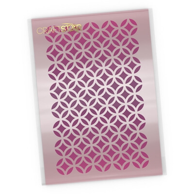 Musterschablone Maurische Kreise & Diamanten - Geometrische Hintergrundschablone