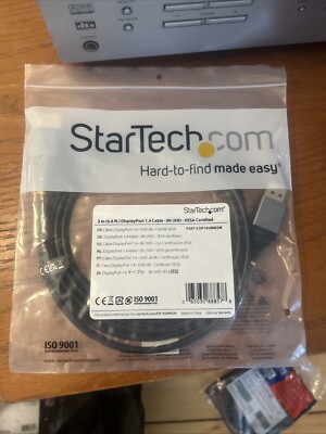 StarTech 6ft (2m) VESA Certified DisplayPort 1.4 Cable - 8K 60Hz HDR10 - Ultra H