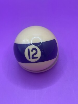 Replacement Mini Billiards Pool Ball - 1.5'' Diameter - Striped Purple #12 Ball