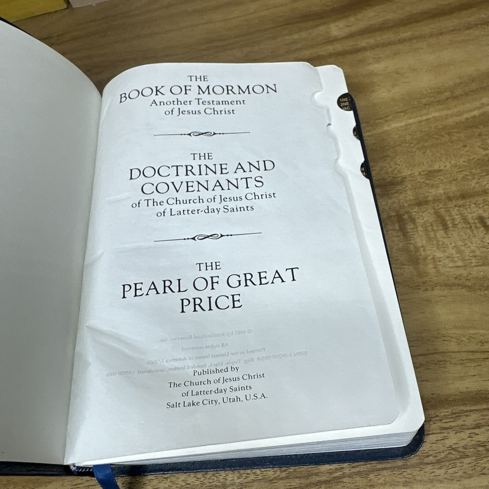 1981 LDS Mormon Triple Combination Scriptures Good Bonded Leather