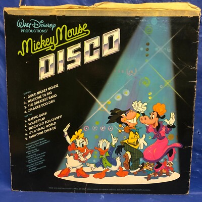 WALT DISNEY'S MICKEY MOUSE DISCO - RECORD LP COVER ONLY / NO DISC