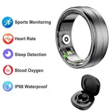 Smart Ring Wearable Health Tracker Heart Rate Sleep Blood Oxygen Fitness Luxury