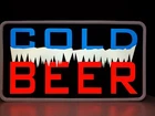 Vintage Lighted Tecart Open, ATM & Cold Beer Backlit Store Sign 24"W x 13-3/8"H
