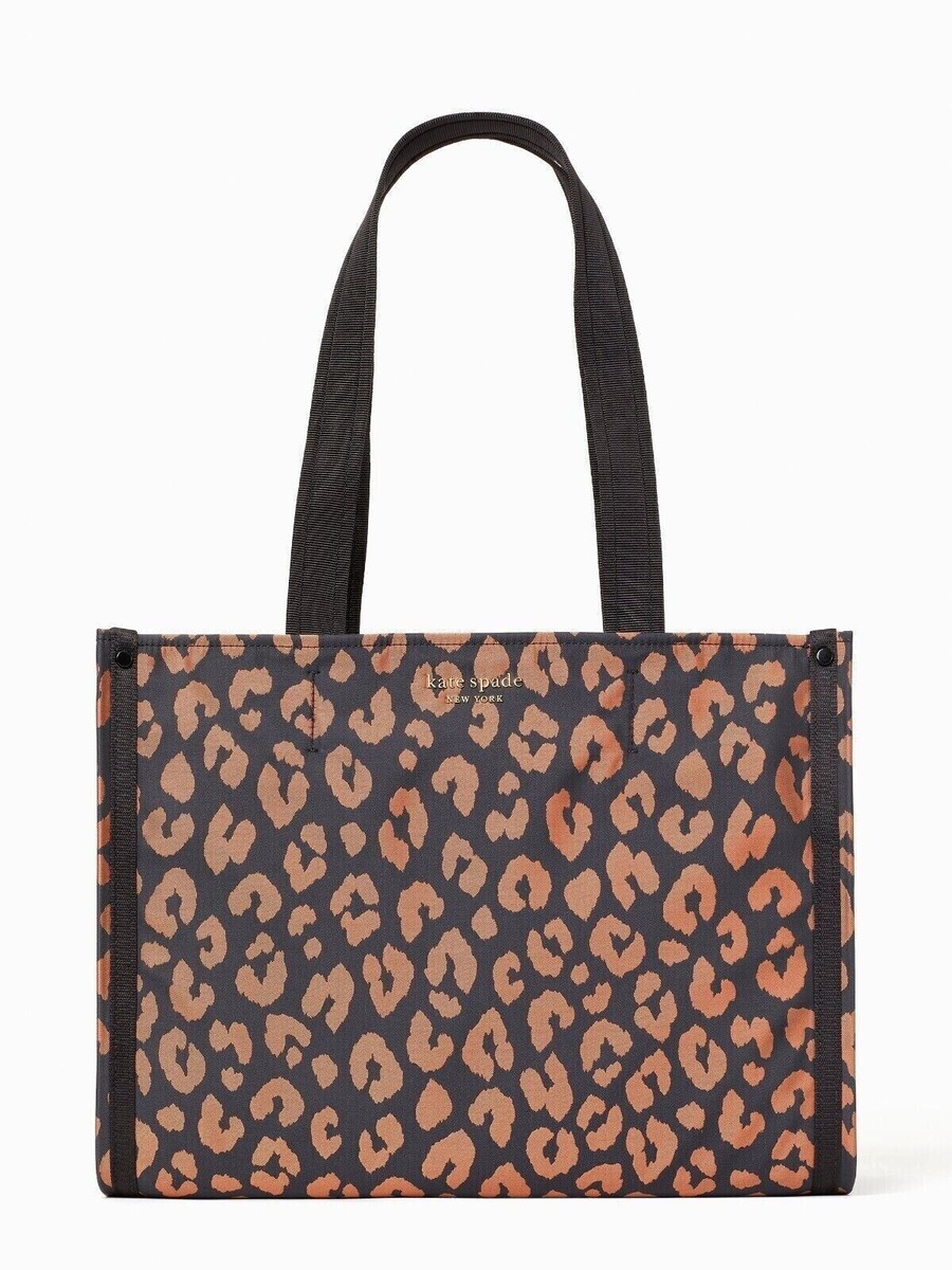 Kate Spade Sam Medium Nylon Tote Leopard K4462 Leopardo
