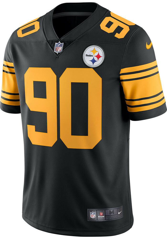 Pittsburgh Steelers T.J. Watt #90 Nike Black Color Rush 2025 NFL