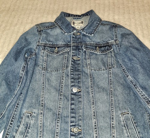 Children's Place Denim Blue Jean Jacket Kids Size Large L 10/12 GREAT CONDITION! - Picture 9 of 10