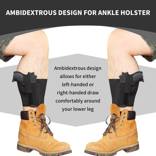 Tactical Ankle Holster for Concealed Carry with 2 Magazine Pouch 2nd Generation - Picture 6 of 8