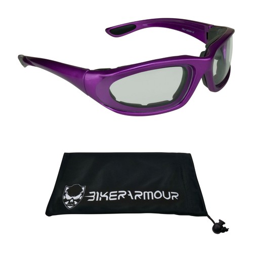 Extra Small Womens Motorcycle Sunglasses Foam Padded Riding Glasses Pink Girls - Picture 27 of 36