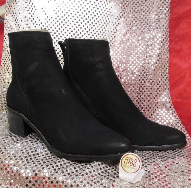 black nubuck ankle boots