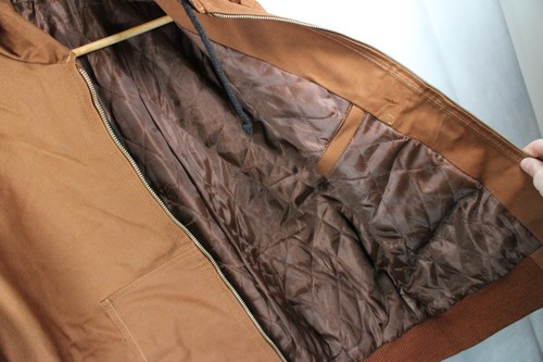 Canvas Active Kapuzenjacke Herren groß braun Arbeitskleidung Taschen Utility USA - Bild 7 von 12
