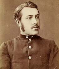 CDV Photo Military Austrian Officer Soldier Meinhardt Studio Hermannstadt