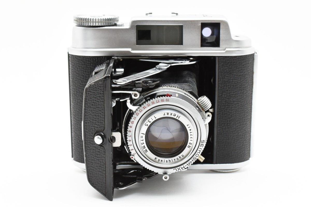 Near Mint ] Konishiroku Konica Pearl IV Hexer 75 mm F 3.5