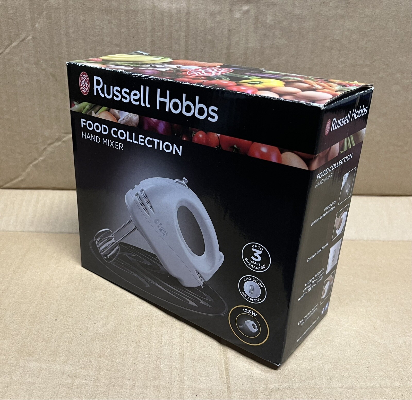Russell Hobbs 14451 Food Collection Hand Mixer White 6 Settings 125W