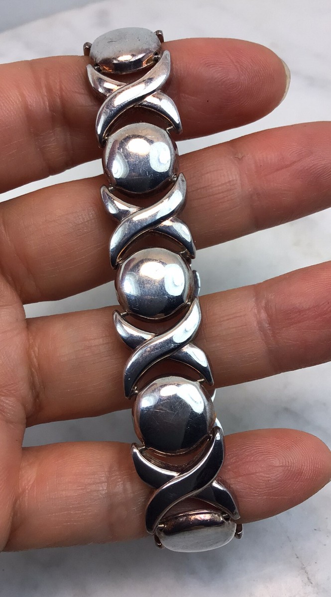 vintage ITALY bracelet silver925 刻印 OX. Vintage AT Sterling Silver OX Link Chain Bracelet Italy | eBay