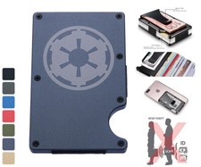 Star Wars Empire Men Aluminum RFID Blocking Wallet Money Clip Credit Card Holder