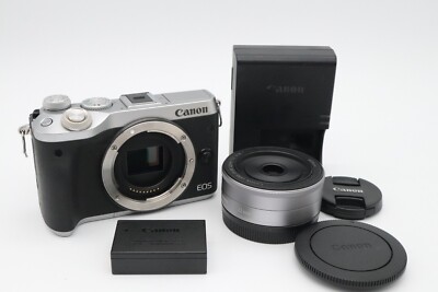 Canon EOS M6 + EF-M 22mm レンズ セット Canon EOS M6 Silver + EF-M 22mm F2 STM Lens English Menu