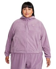 Nike Plus Size Therma-Fit Full Zip Fleece Hoodie Sweatshirt Violet Size 3X