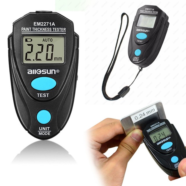 1pc LCD Digital Car Paint Coating Thickness Probe Tester Gauge Meter