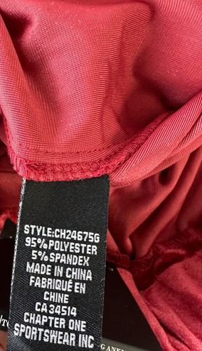 Jules & Leopold Junior's Slim Leg Ankle Length Velour Pants w/ Belt Size XL Red - Picture 7 of 10