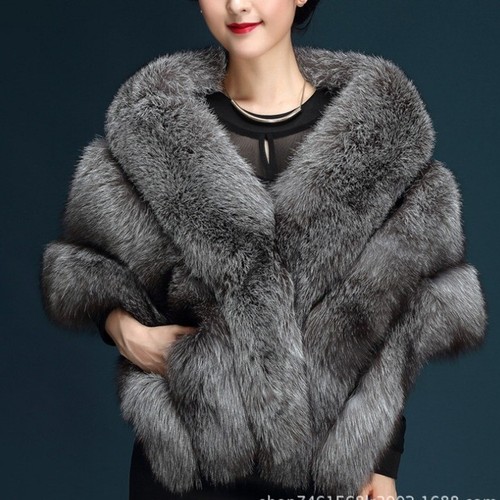 Bridal Imitation Fox Fur Shawl Wedding Dress Cape Dress Cheongsam Fur Cape Coat