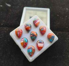 AAA  Spiny Purple Daliha Copper Turquoise Cabochon Pear Shape Loose Gemstone