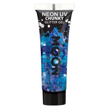 Moon Glow - Neon UV Chunky Glitter Gel Blue Costume Make Up