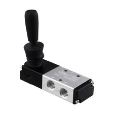 4H230C-08 Pneumatic 1/4 PT 5 Way 3 Position Air-Hand Lever Operated Valve