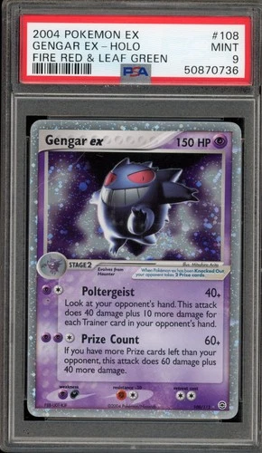 Pokemon Gengar ex EX Fire Red & Leaf Green Holo Ultra Rare #108 PSA 9 Mint
