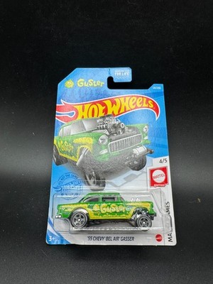 Hot Wheels Guster Mattel Games 4/5 '55 Chevy Bel Air Gasser 121/250 Green P2