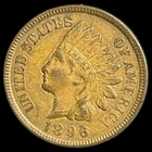 1896 Indian Head Cent - High Detail - Full Liberty Antique US 1c Penny Coin