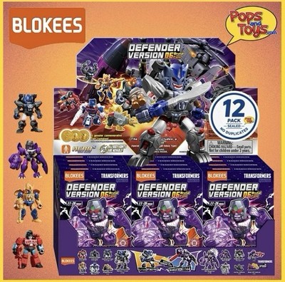 Blokees Transformers Defender 6 - 12 Pack Sealed Display Case - New In Stock
