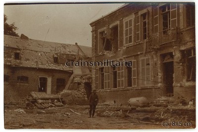 Orig. Foto zerstörtes Rgt.Stabsquartier in VIMY b. Arras Lens Frankreich 1.WK