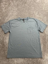 Vuori Tradewind Performance Tee 2.0 Shirt Mens XXL Blue Stretch Moisture Wicking