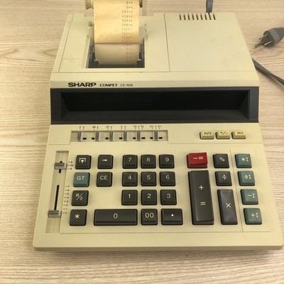 Sharp Compet CS-1606 Calculator Electronic Calculating Machine - Works!