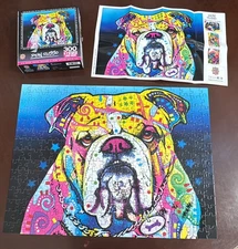 MasterPieces Jigsaw Puzzle; Bull Dog by Dean Russo; 300 EZ pieces with Poster