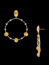 Kendra Scott Sheila Gold Hoop Earrings in Citrine