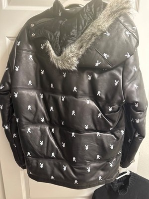 Supreme Playboy Leather Puffer Jacket | eBay