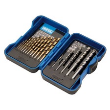 Image of Draper Metric Combination HSS and Masonry Drill Bit Set 17 Piece Boxed 18551