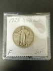 1926-D Standing Liberty Silver 25C Quarter Dollar in Fine condition.