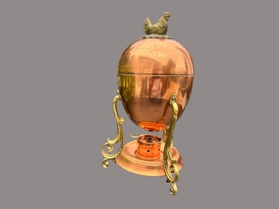 Vintage Tejo Kupfer & Messing Egg Coddler Portugal